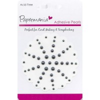 adhesive pearls - gun metal